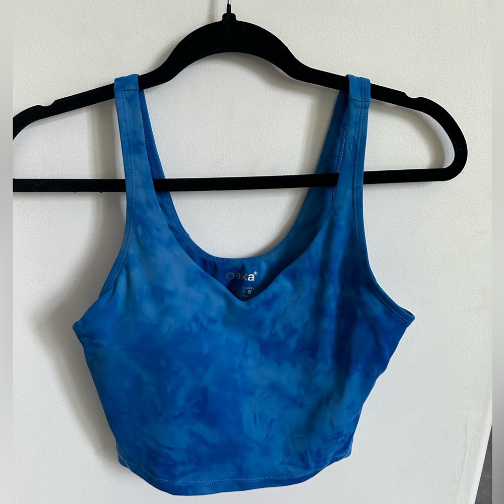 blue athletic tank